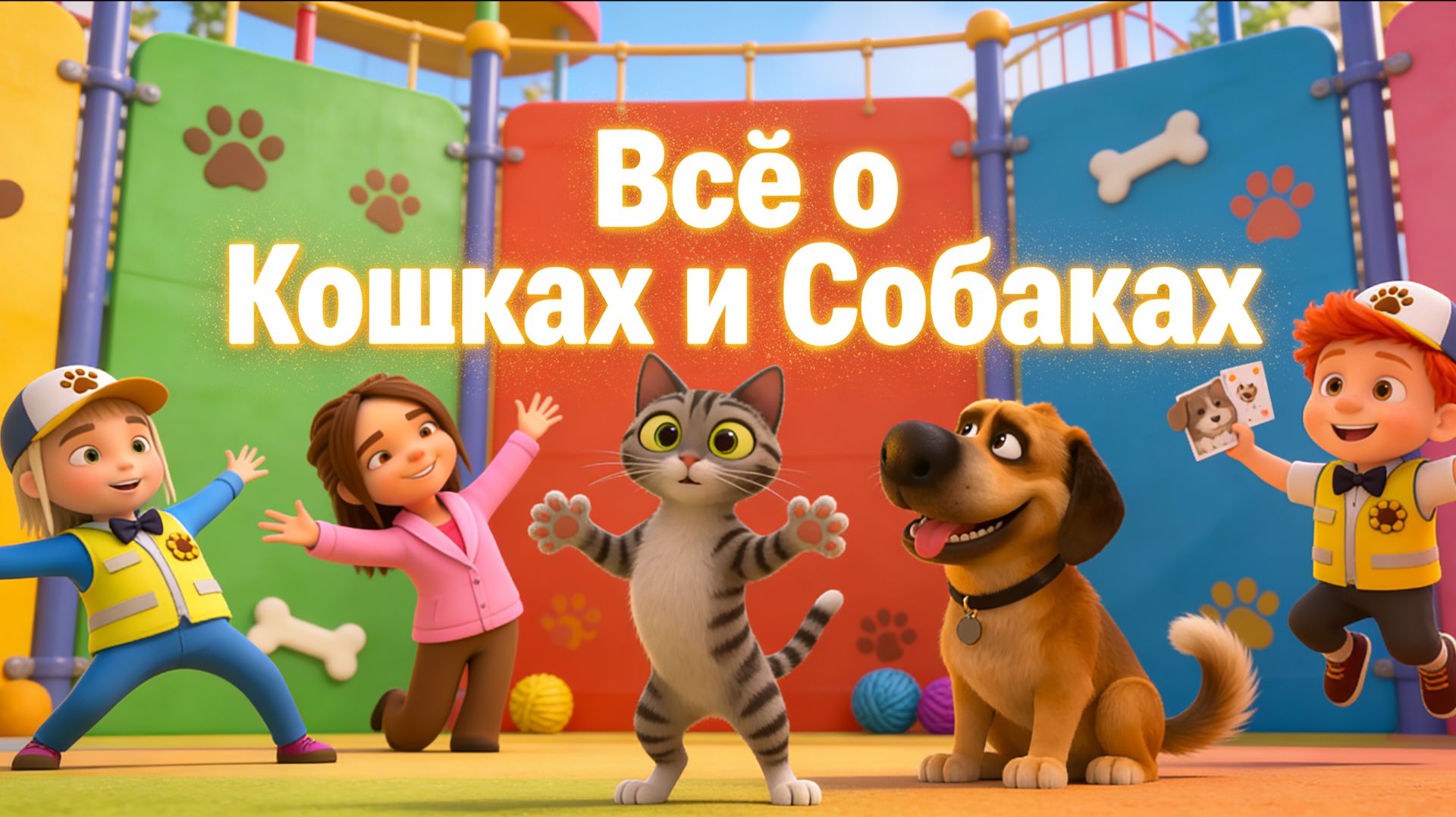 🐱🐶 Всё о Кошках и Собаках | Звуки, факты, породы, повадки | Большой развивающий сборник для детей смотреть онлайн