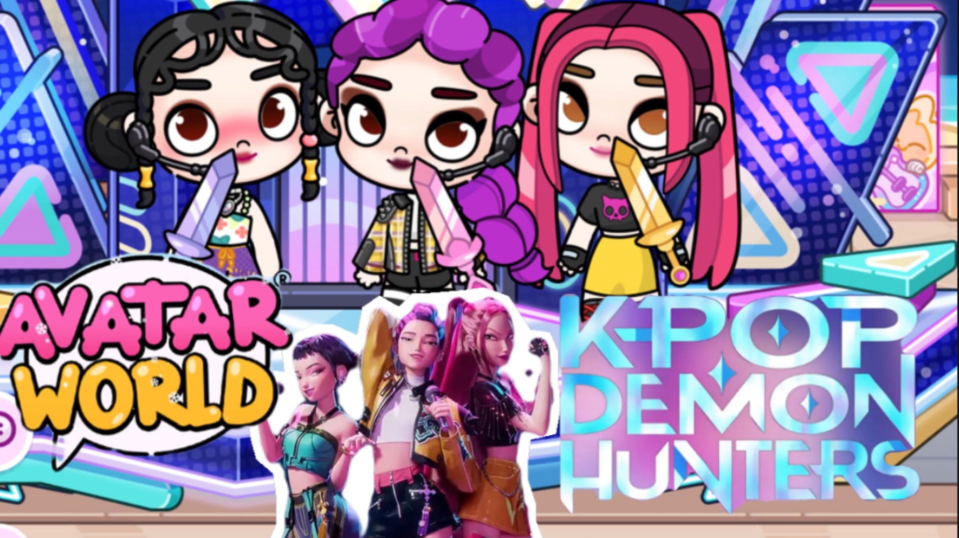 Кейпоп-охотницы на демонов в Avatar World