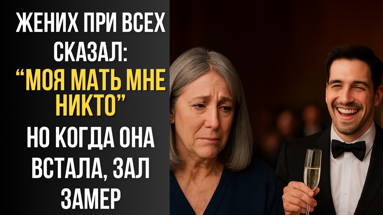 ЖЕНИХ ПРИ ВСЕХ СКАЗАЛ: «МОЯ МАТЬ МНЕ НИКТО»… Но когда она ВСТАЛА — ЗАЛ ЗАМЕР
