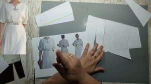 Моделирование. Платье с защипами на рукаве. Выкройка № 1900.