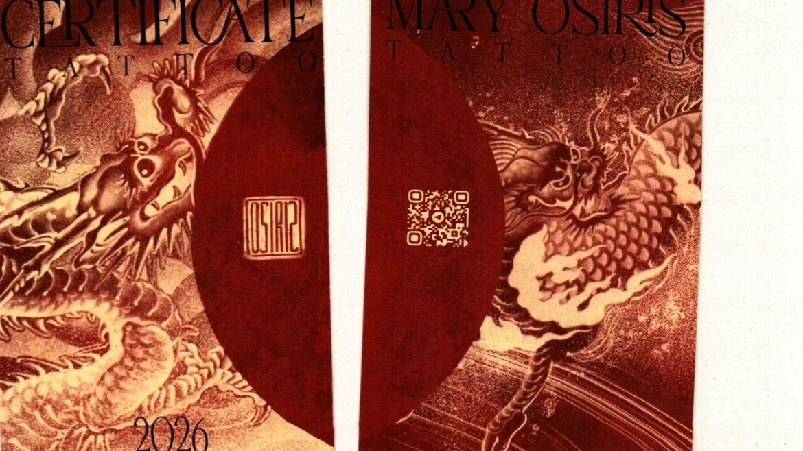 Tattoo Certificate MaryOsiris