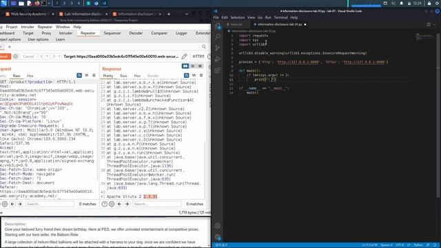 02. Lab 1 - Information disclosure in error messages смотреть онлайн