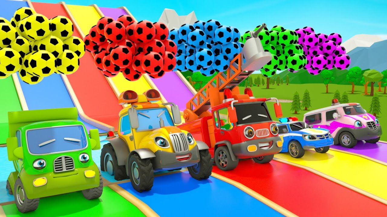 Найдите похожий цвет - Детские стишки и песенки для детей - Детские мультики про машинки для малышей