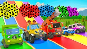 Найдите похожий цвет - Детские стишки и песенки для детей - Детские мультики про машинки для малышей