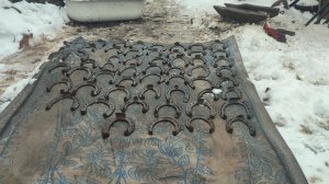 Реставрация подков.Простой и лёгкий способ удаления грубого наслоения ржавчины .