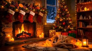 Спокойная Новогодняя Ночь. Звуки Камина. Уют и Добро в Вашем Доме