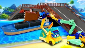 🚧МОСТ РУХНУЛ! 🚒 Рабочие машины спешат на помощь