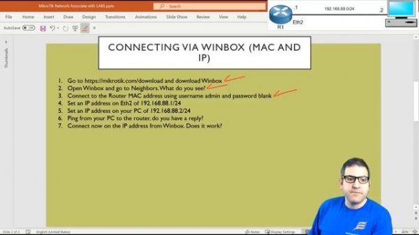 004. Connecting via Winbox (MAC and IP) [RU]