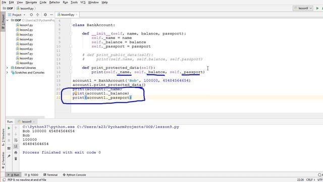 ООП 9 Публичные, приватные, защищенные атрибуты и методы Python Public Protected Private смотреть онлайн