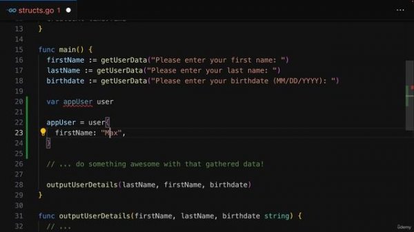 077 Instantiating Structs & Struct Literal Notation