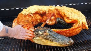 Крокодил и Креветки Барбекю Айова морепродукты Америка