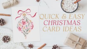 Новогодняя открытка акварелью / Цветочный узор на елочной игрушке