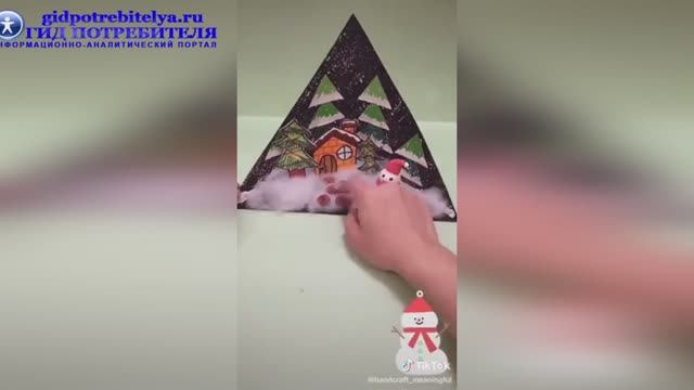 Объемная поделка - зимний новогодний лес смотреть онлайн