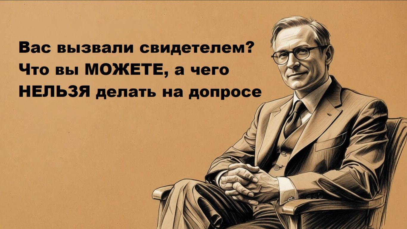 Права свидетеля в уголовном деле: как давать показания, что можно, а чего нельзя делать на допросе смотреть онлайн