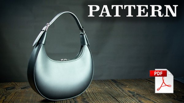 👜 Сумка‑хобо из кожи: от PDF‑выкройки до готового шедевра