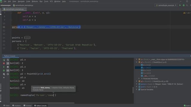 Сollections namedtuple python смотреть онлайн