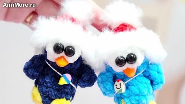 Амигуруми: схема Новогодний Пингвинчик | Игрушки вязаные крючком смотреть онлайн