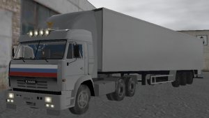 Еду на камазе из Дальнобойщиков в Мораши.
В Мотор Депот.
Новый трейлер(прицеп).