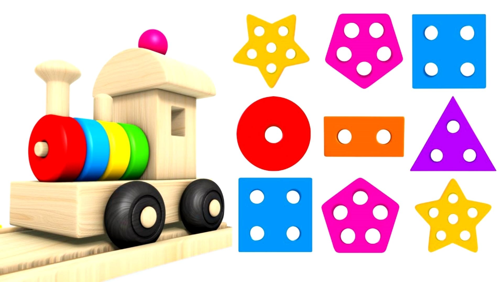 Фигуры с игрушечными поездами для детей - Мультфильмы для детей - Машинки для малышей