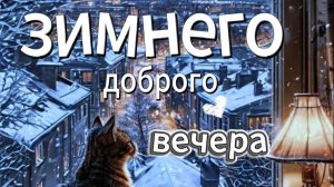 Добрый зимний вечер: Красивая видеооткрытка с тёплыми пожеланиями 🌙
