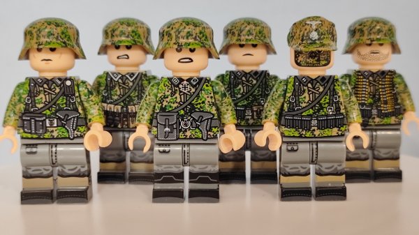 Lego WW2. Обзор немецкого пулеметного расчета в камуфляже.