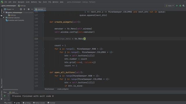 Игра "Сапер" на Python, создаем меню игры. Minesweeper in Python Tkinter смотреть онлайн