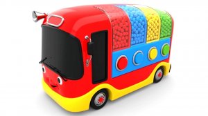 Цвета для детей с игрушечным автобусом и игрушечными машинками - Мультики для детей и малышей