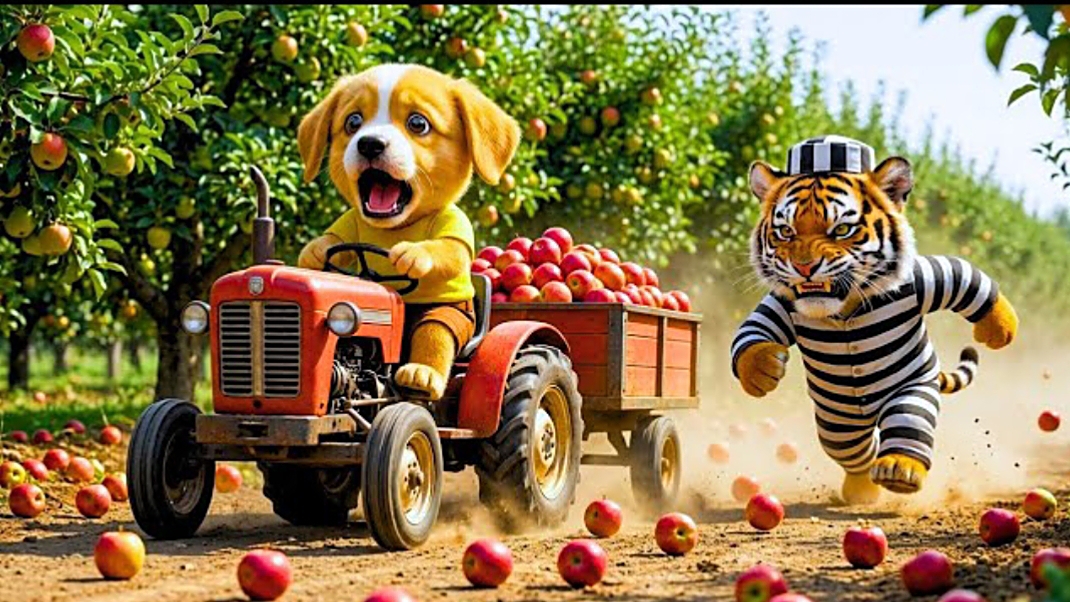 Мультики для детей, львёнок украл у собачки синий трактор, мультфильм/мультик смотреть онлайн