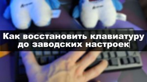 КАК ВОССТАНОВИТЬ КЛАВИАТУРУ ДО БАЗОВЫХ (ЗАВОДСКИХ) НАСТРОЕК