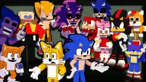 Sonic exe Minecraft fnf animation