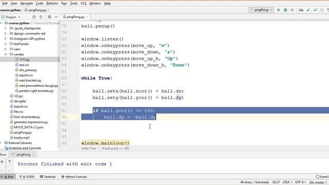 Программирование игр на python. Пинг-Понг (Ping Pong) на Python Часть 3 смотреть онлайн