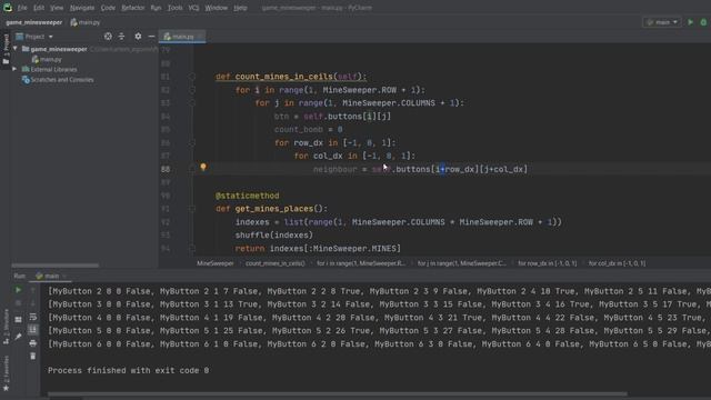 Игра "Сапер" на Python, подсчитываем мины вокруг. Minesweeper in Python Tkinter смотреть онлайн