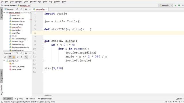 Как нарисовать звезду turtle | Программирование на Python смотреть онлайн