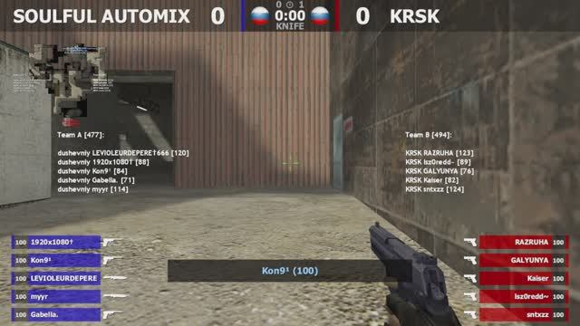 Шоу-Матч по CS 1.6 [ДУШЕВНЫЙ AUTOMIX -vs- KRSK] 2 карта @kn1feTV