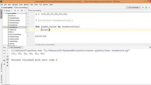 44 Функция enumerate Python смотреть онлайн