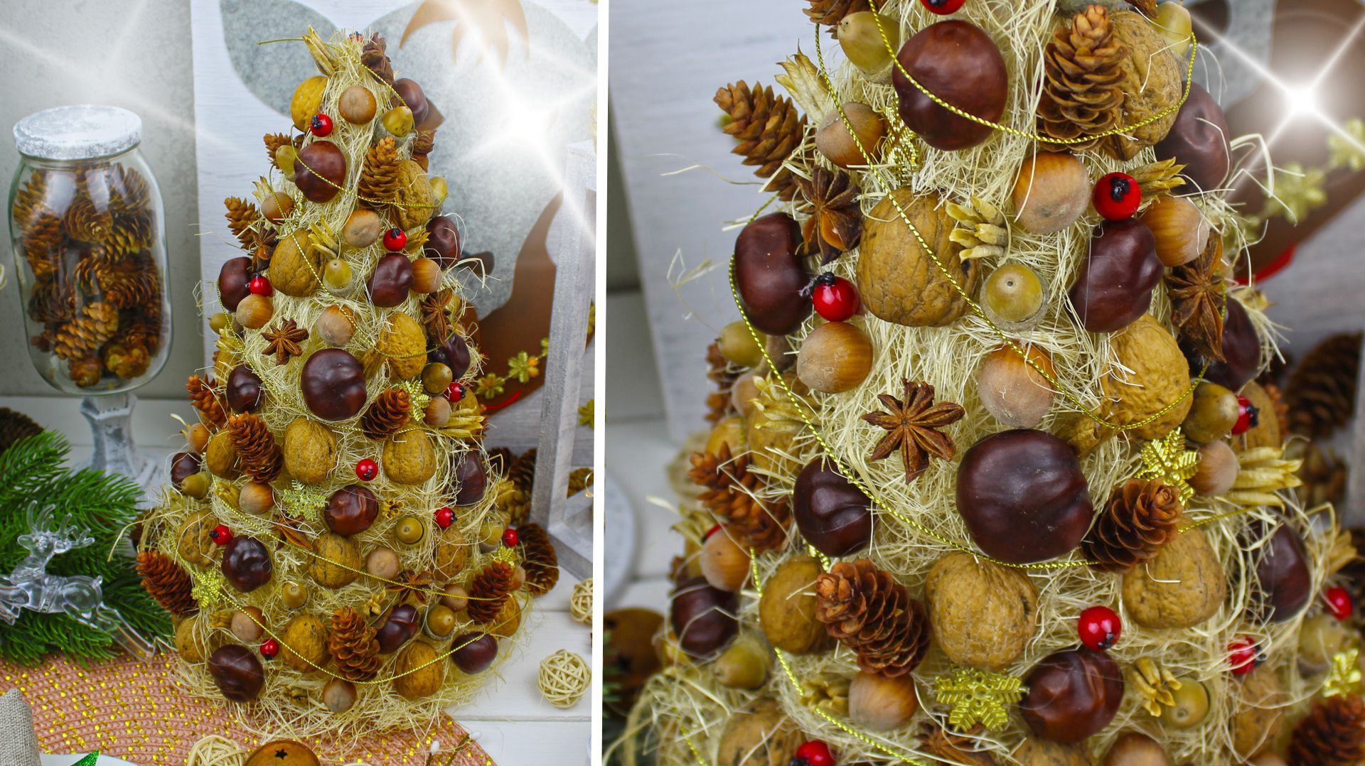 Декоративная настольная ёлочка к Новому году своими руками смотреть онлайн