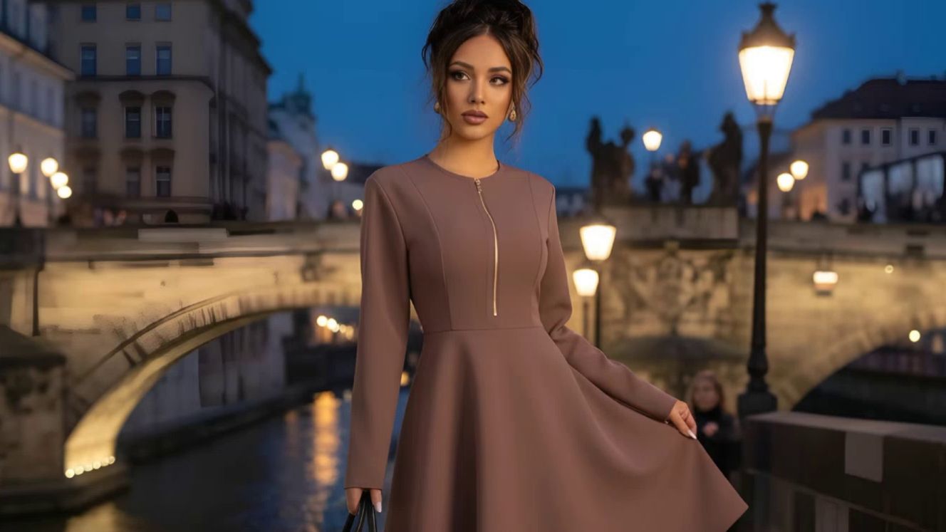 Моделирование платье-макси с рельефным швом и молнией смотреть онлайн