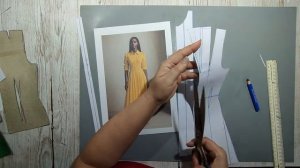 Моделирование. Платье со складками. Выкройка № 1901.