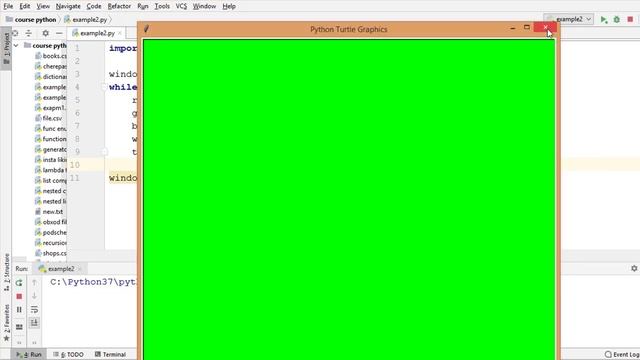 Как задать случайный цвет turtle | Программирование на Python смотреть онлайн
