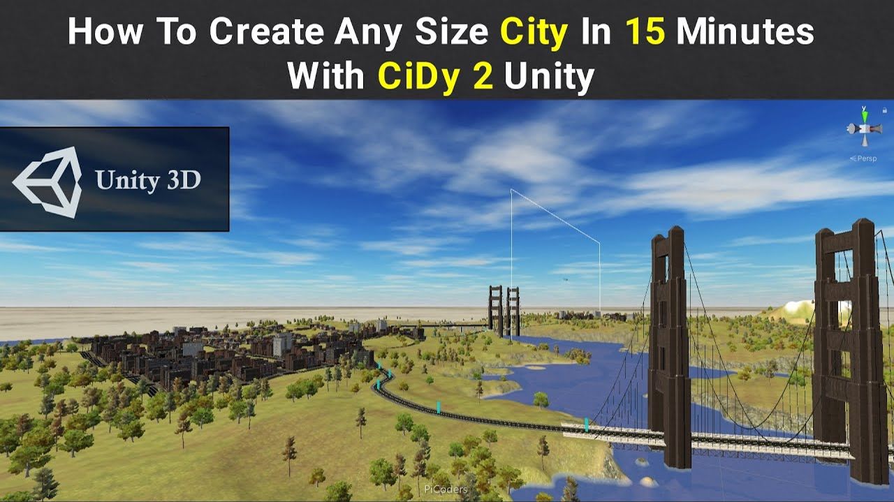 How to create beautiful city in 15 minutes in Unity with CiDy 2 смотреть онлайн