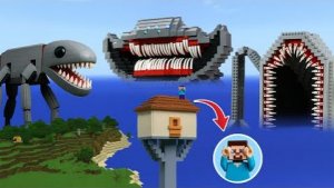 Темные мифические существа атакуют дом охраны Майнкрафт - Lego Deep Sea Keeper