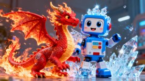 ДВУХЦВЕТНЫЙ ДРАКОН 🐲➡️🤖 СЛИЯНИЕ с ИГРУШЕЧНЫМ РОБОТОМ!