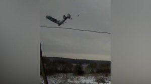 Появились кадры крушения самолета Ан-22 в Ивановской области