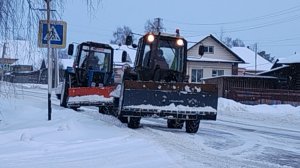 очистка дорог от снега 111 часть