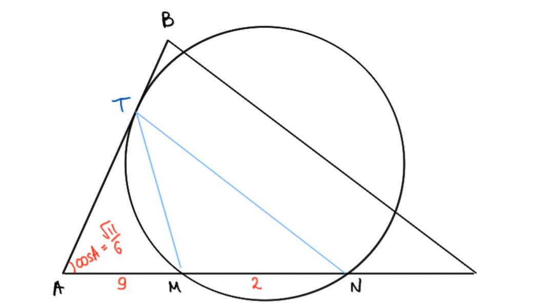 ОГЭ МАТЕМАТИКА 25 - 2  КАСАТЕЛЬНАЯ И СЕКУЩАЯ - ТЕОРЕМА КОСИНУСОВ - ТЕОРЕМА СИНУСОВ