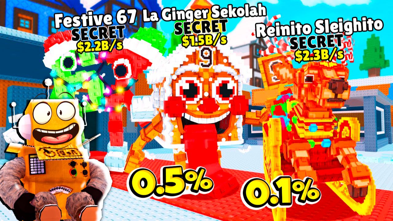 Я УКРАЛ 16 НОВЫХ БРЕЙНРОТОВ! САМЫЙ РЕДКИЙ ОЛЕНЬ ШАНС 0.1% в УКРАДИ БРЕЙНРОТ Steal a Brainrot смотреть онлайн