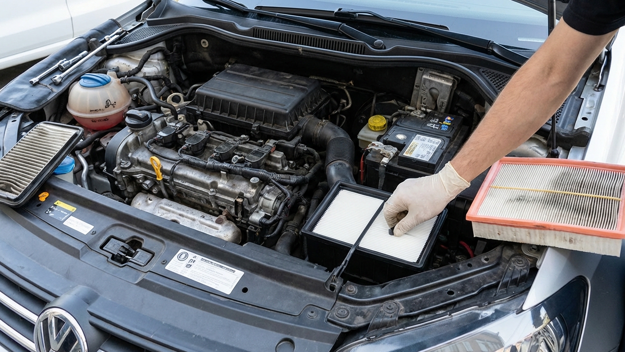 Замена воздушного фильтра Volkswagen Polo Sedan (CWVA): быстро и правильно смотреть онлайн