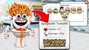 ПЕРВЫЙ В МИРЕ ПОЛУЧИЛ Spaghetti Tualetti И МАКСИМАЛЬНУЮ ЭВОЛЮЦИЯ 15 МИРА В ROBLOX Brainrot Evolution
