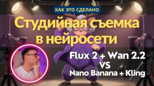 Как сделать студийную съемку в нейросети? Flux 2 + Wan 2.2 локально в ComfyUI