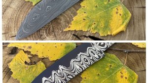 Дамасская сталь в двух вариациях
